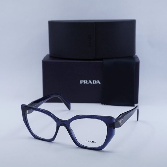 Final Price! Prada PR18WV 08Q1O1 52mm Blue Eyeglasses - Picture 1 of 10